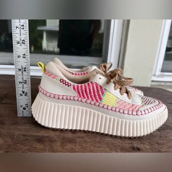 Dolce Vita Daran Woven Womens Platform Wedge Sneakers Sz9M *NO INSOLES* - Picture 12 of 14